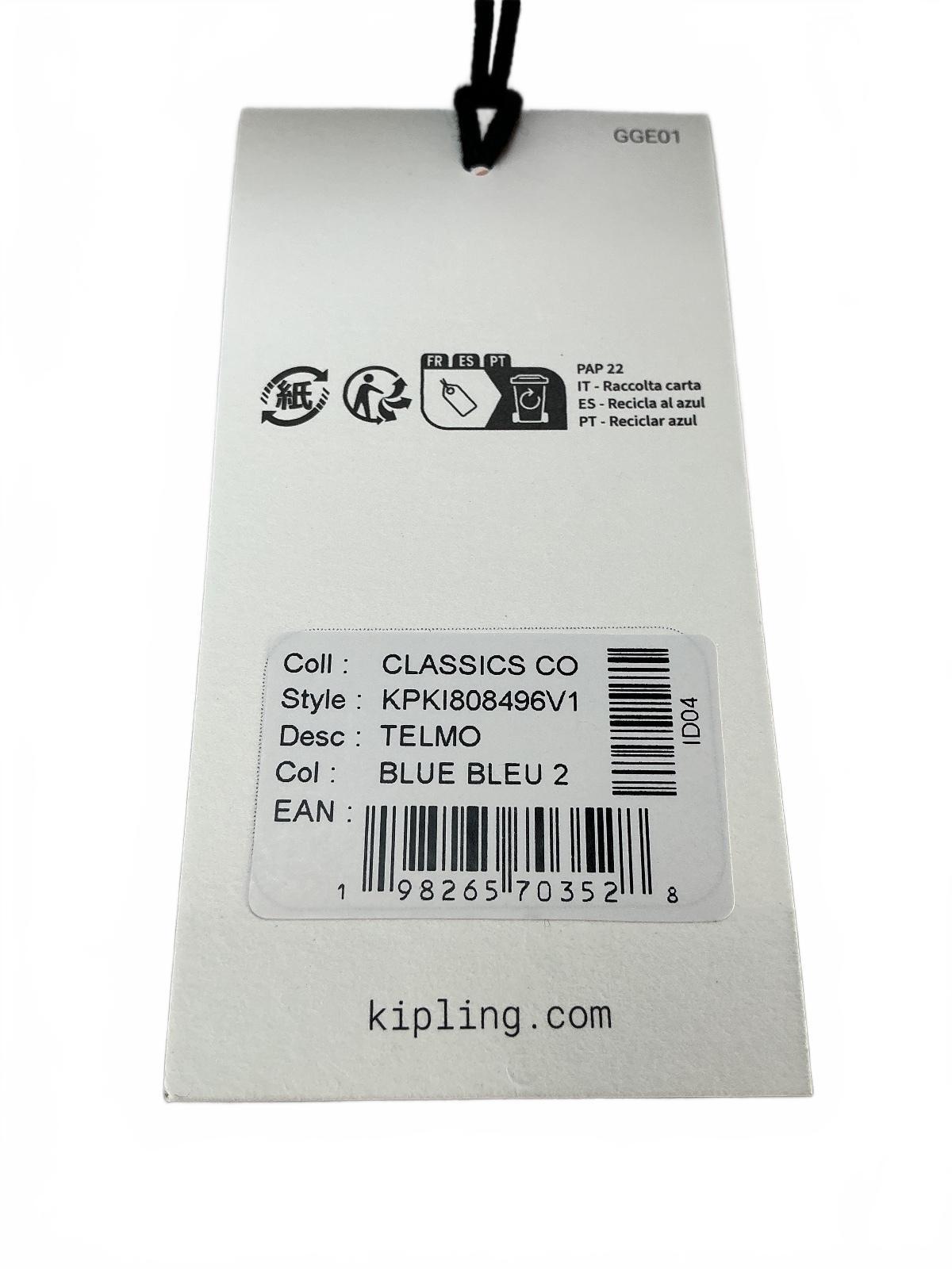 Kipling Telmo Small Wallet Small Blue Detachable Crossbody Strap