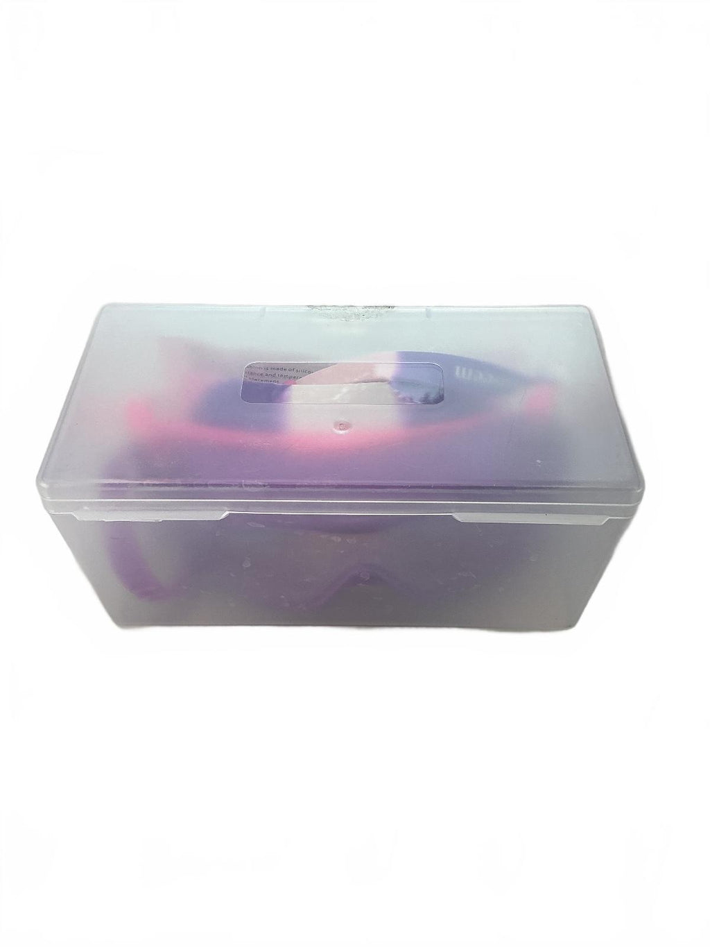 Moseem Swimming Goggles Unisex Adjustable Purple Pink Silicone Anti-Fog