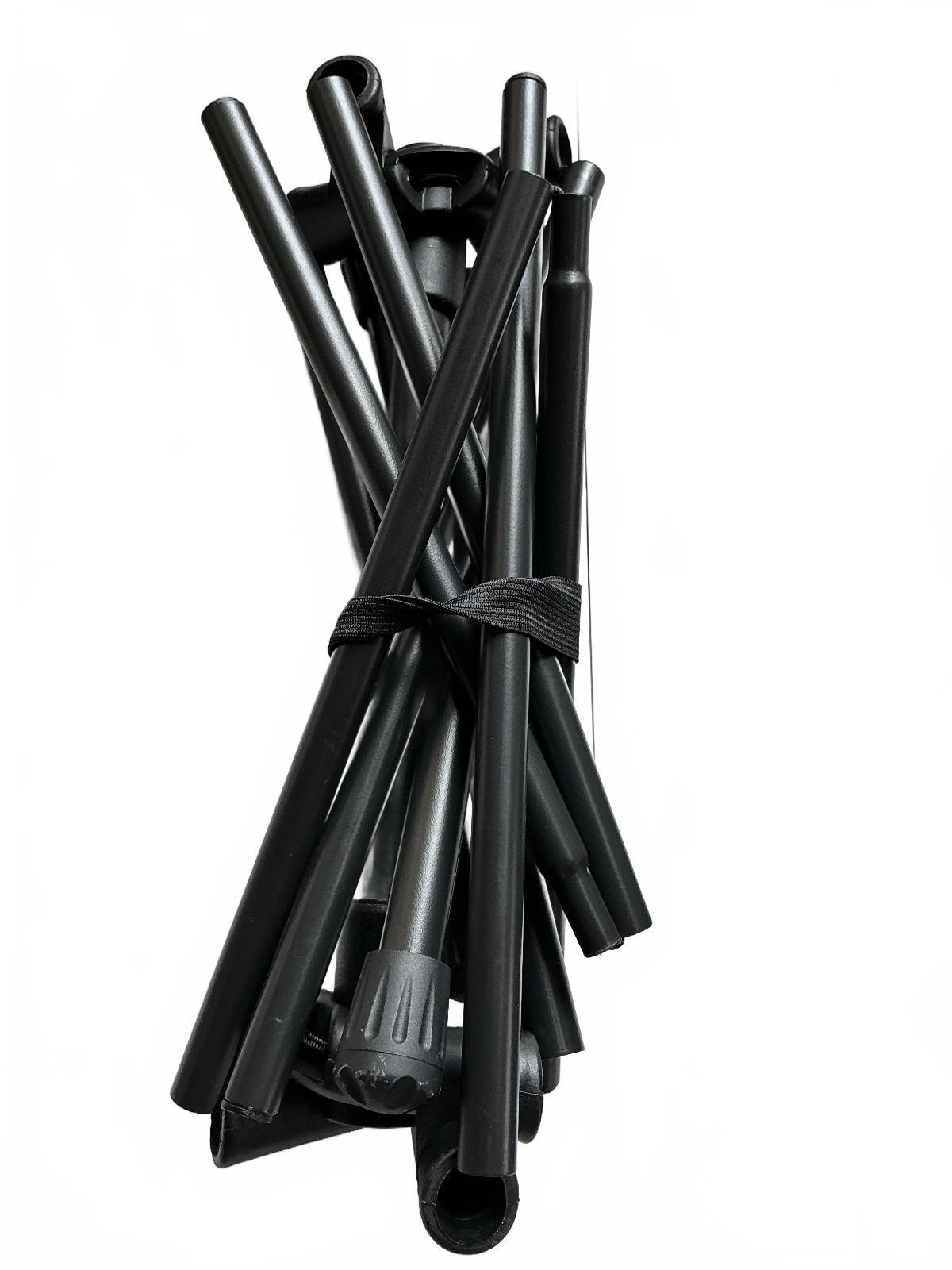 Compact Foldable Camping Chair Portable Outdoor Seat Black Size Standard