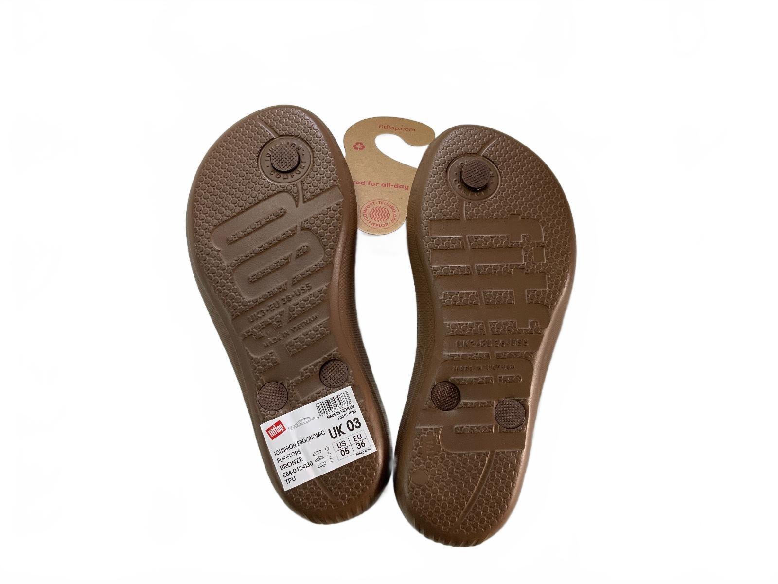 *NEW* FitFlop Women's Bronze Thong Sandals Size UK 3 EU 36 Comfortable