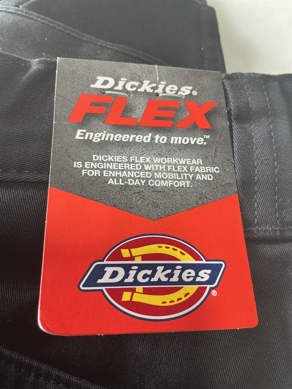 *NEW* Dickies FLEX Black Work Trousers Size 30x32 Durable Comfort Fit