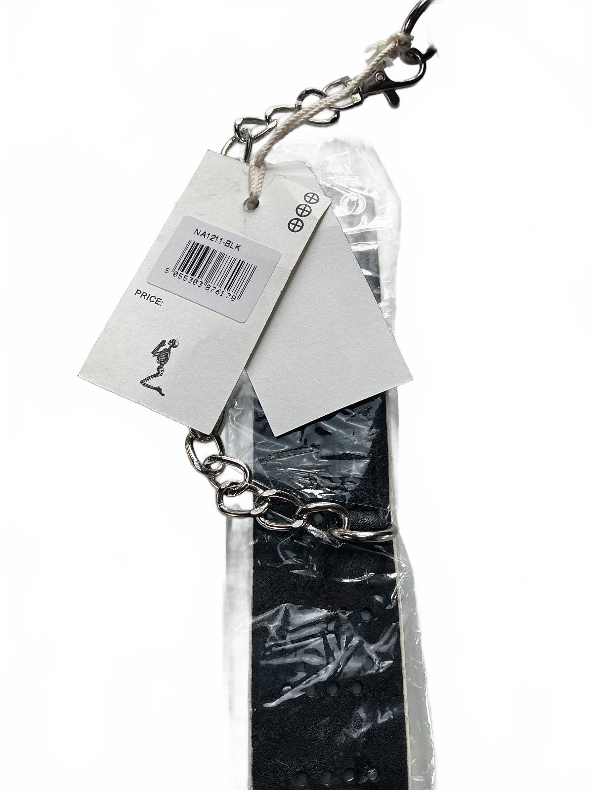 Religion Black Leather Clutch Bag