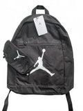 *NEW* Jordan PC Black Backpack One Size Black White Stylish With Pencilcase
