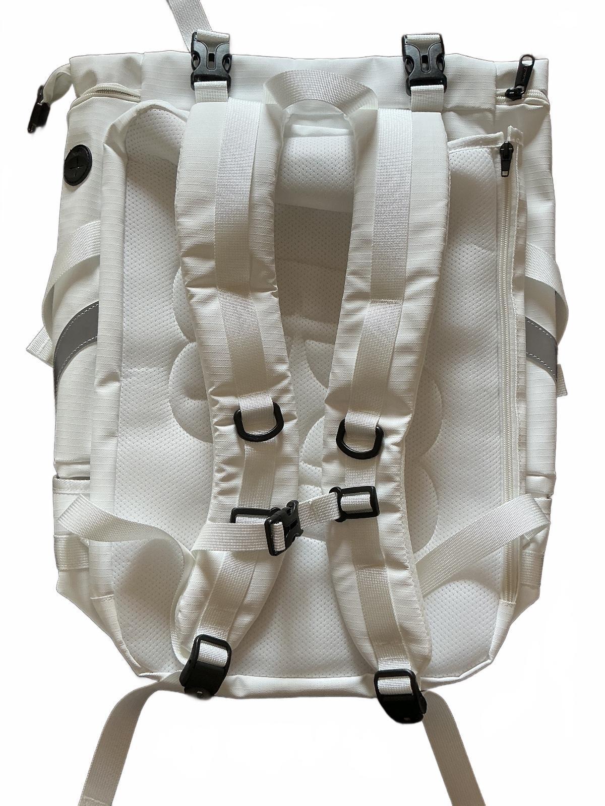 White Winner Tennis Backpack Bag with Multiple Compartments - Size Medium
