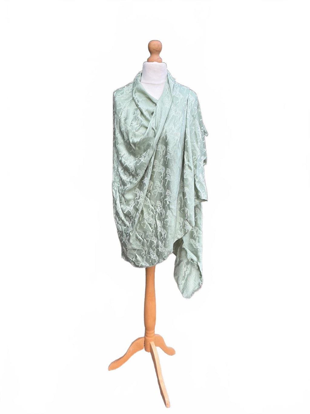 Paul Costelloe Dressage Women's Scarf Mint Green Jacquard Lightweight