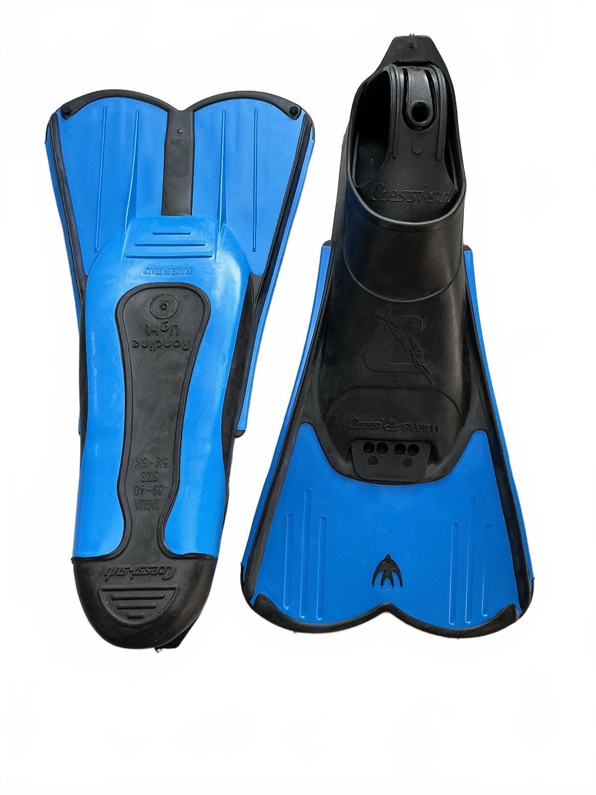 Cressi-sub Rondine Light Fins Size 39-40 Blue Uk 5.5-6.5