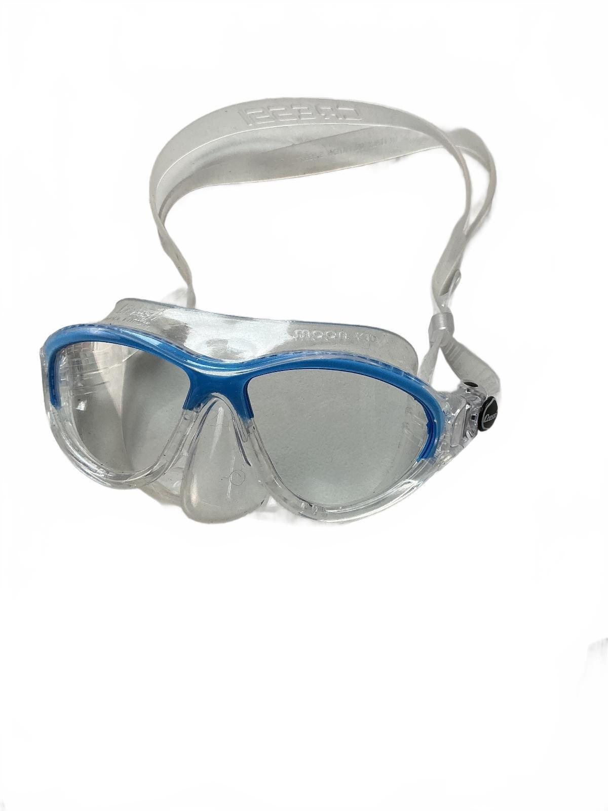 Cressi Moon Junior Diving Mask Clear Blue Silicone Strap