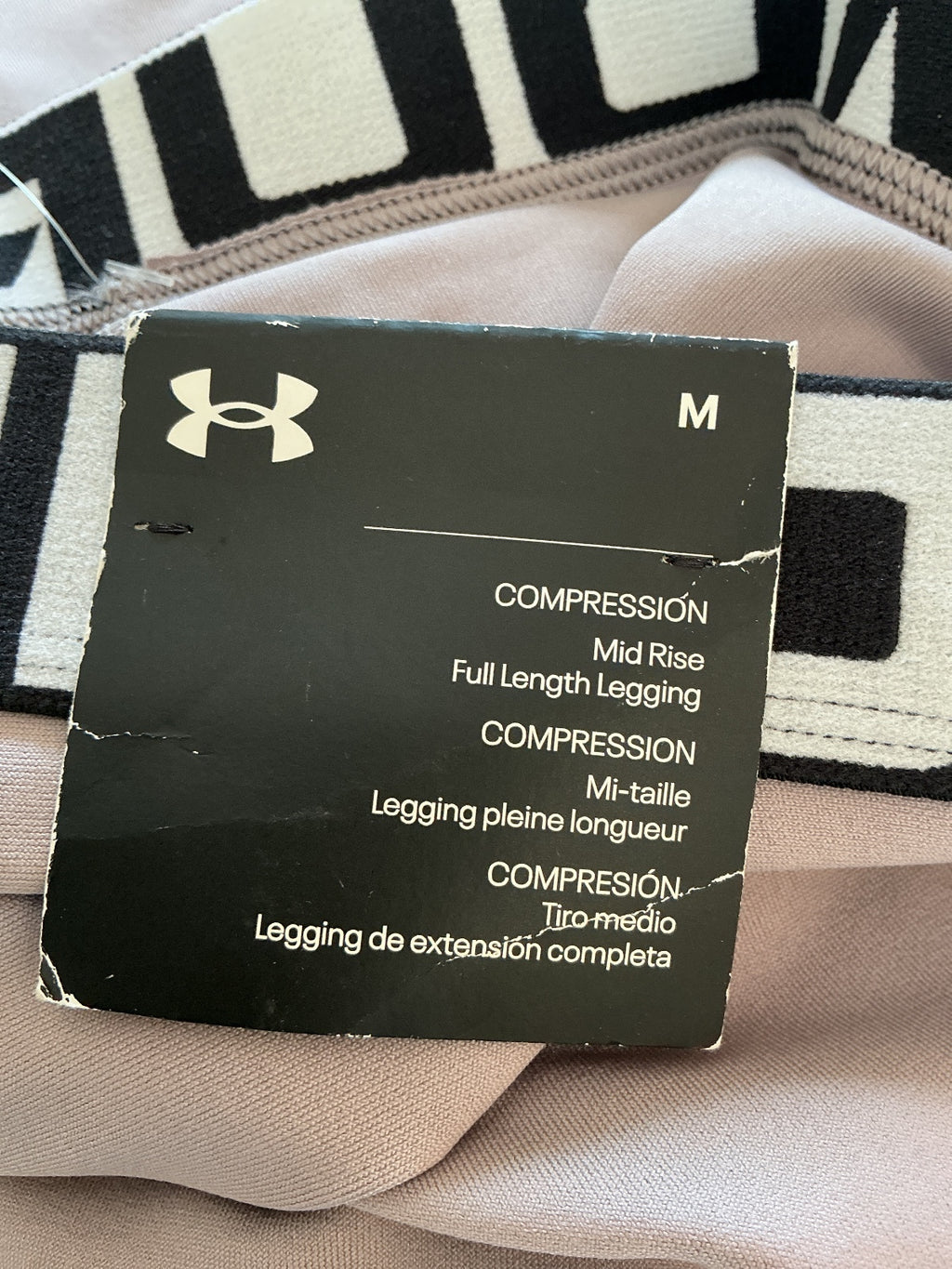 *NEW* Under Armour HeatGear Grey Mid Rise Full Length Leggings Size M