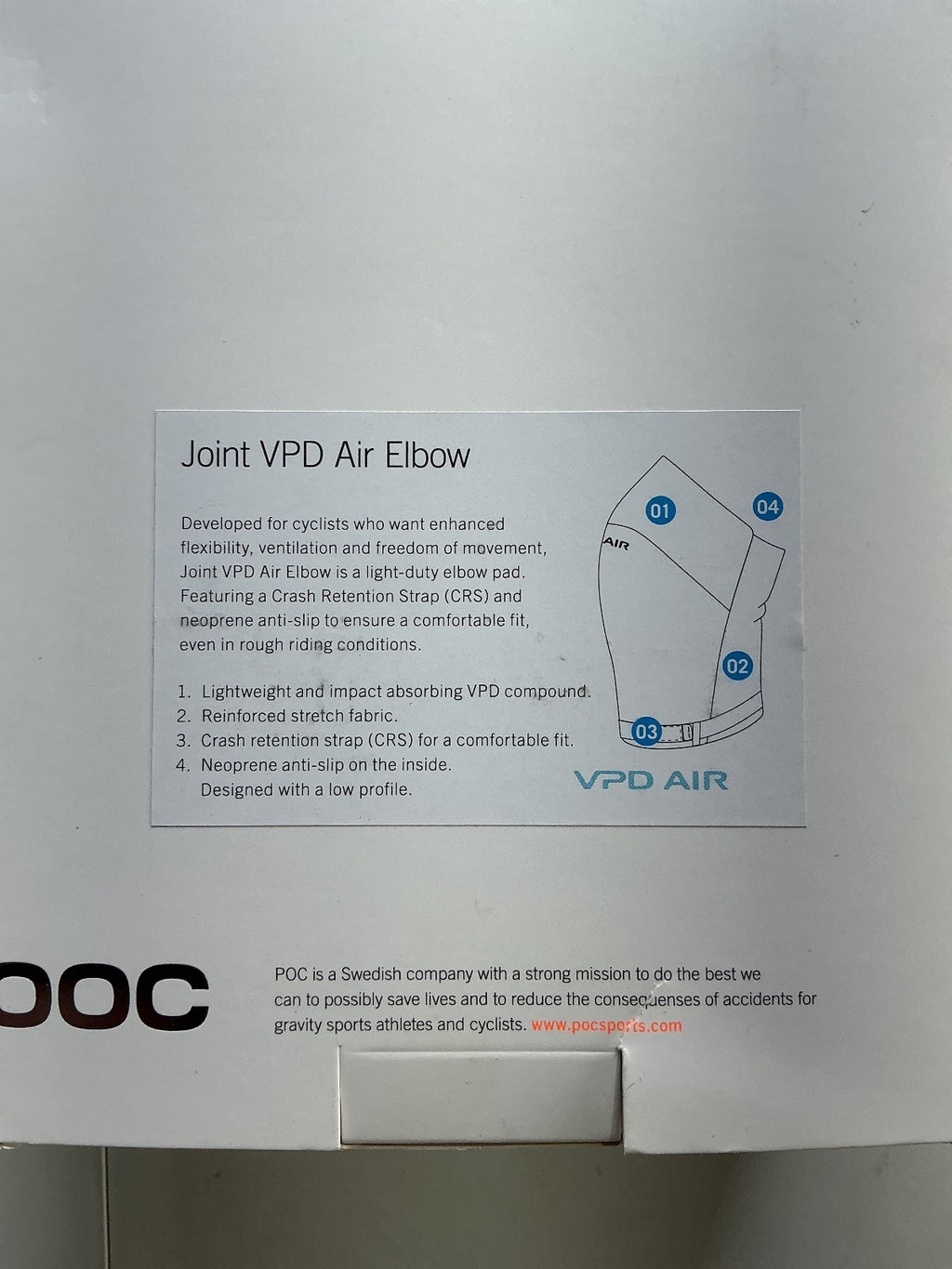 *NEW* Poc Joint Vpd Air Elbow Pads Uranium Black XL Protective Gear