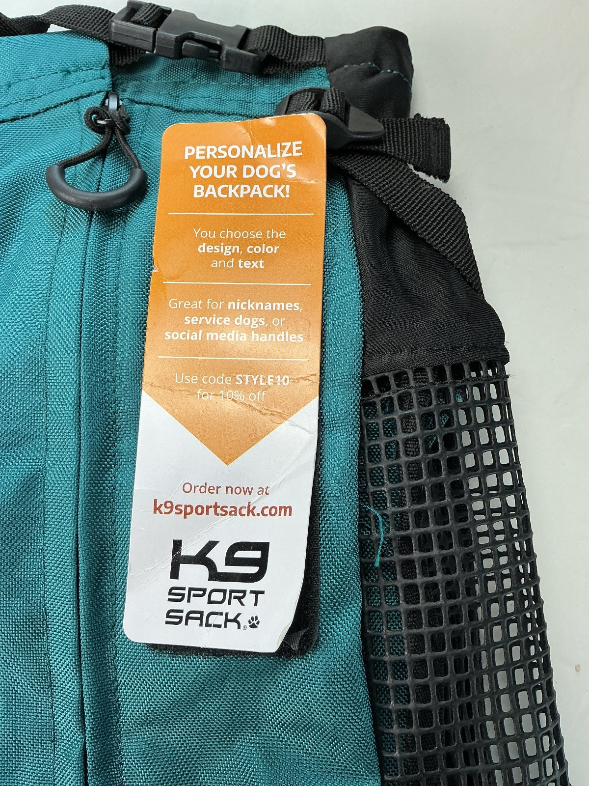 K9 Sport Sack Dog Backpack Small Teal Ventilated