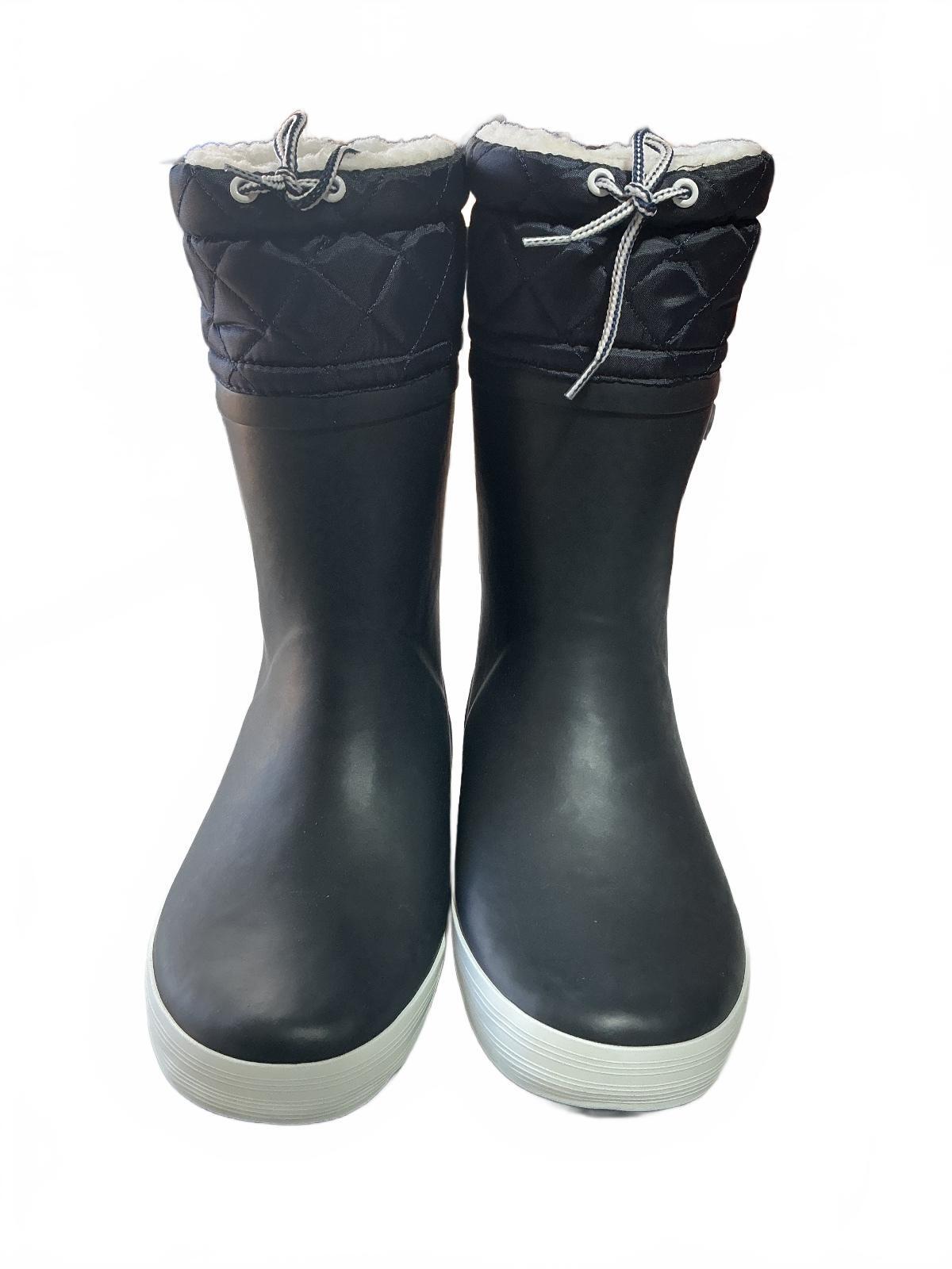 Aigle Giboulee Waterproof Winter Boots Size UK 5 EU 38 Marine Blanc