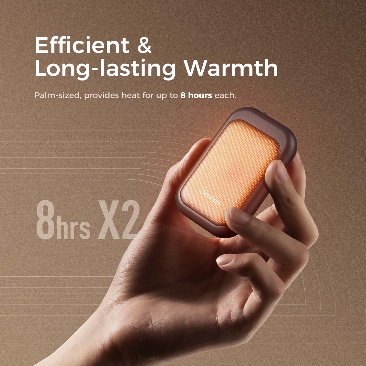 Ocoopa UT4 Young Rechargeable Hand Warmer New Black Magnetic Design