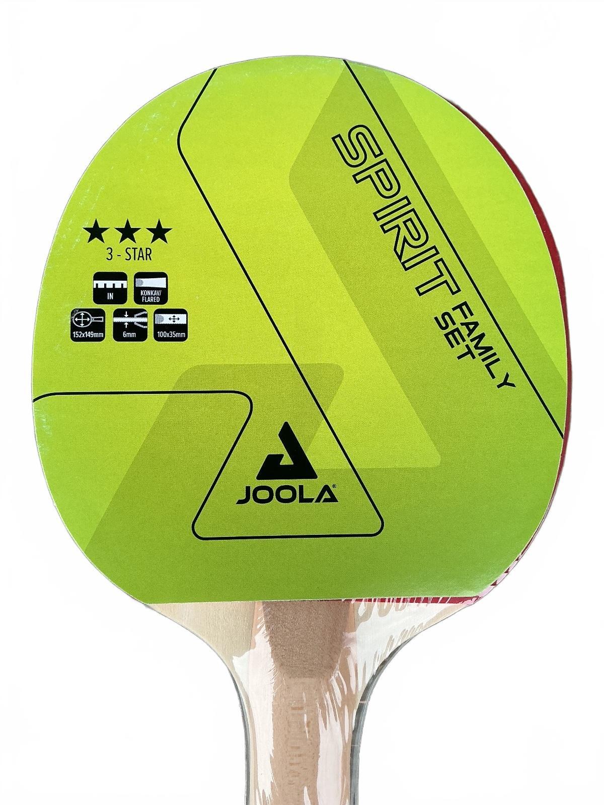 Joola Spirit Family Table Tennis Set with 4 Bats and 10 Balls Plus Storage case