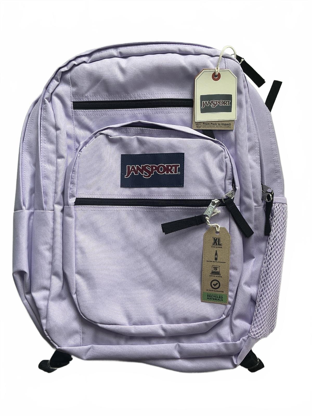 *NEW* JanSport Big Student Pastel Lilac Backpack 34L 15 Inch Laptop Sleeve