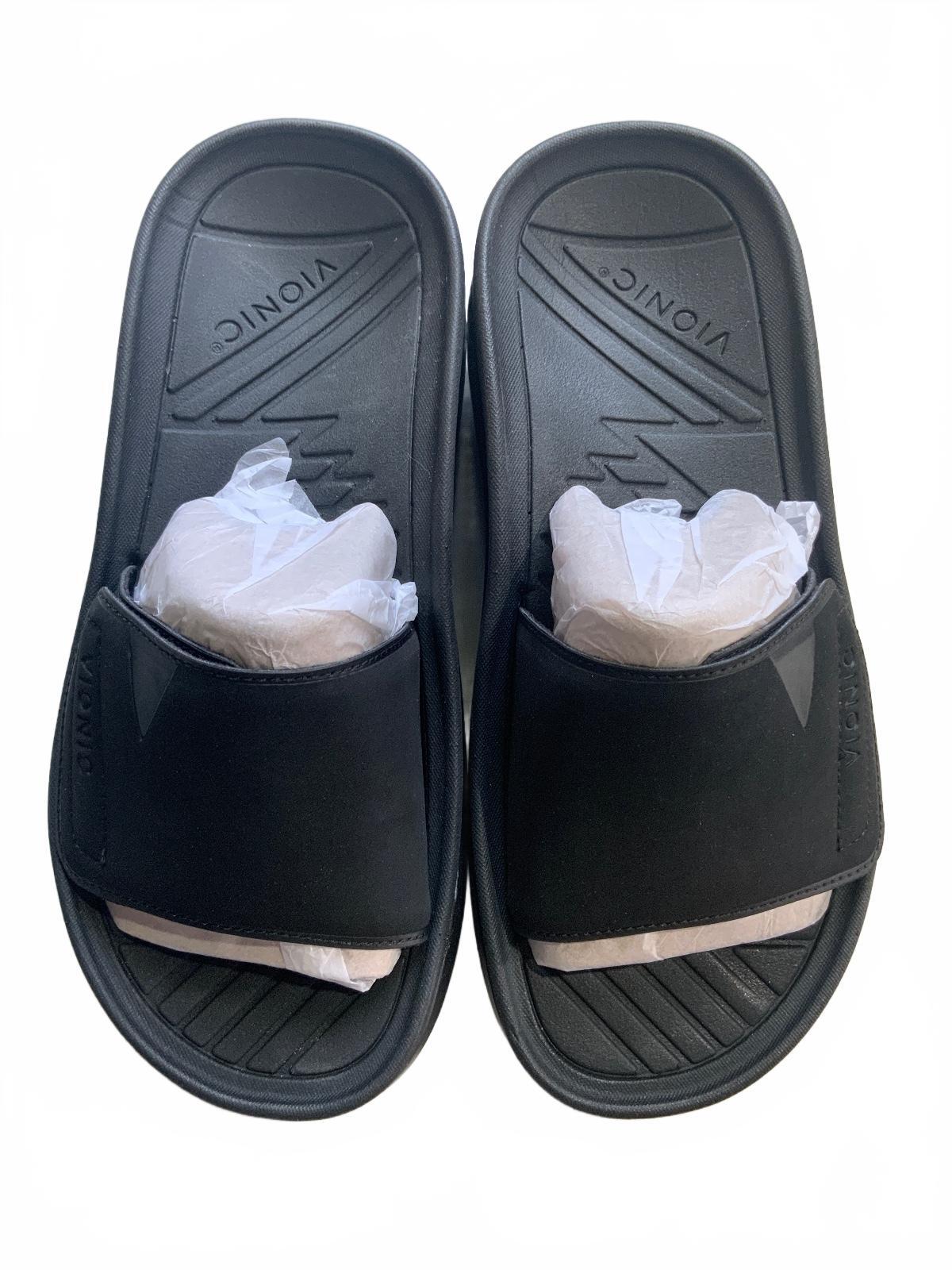 Vionic Black Slide Sandals Size 5.5 Comfortable Orthotic Support Shoes