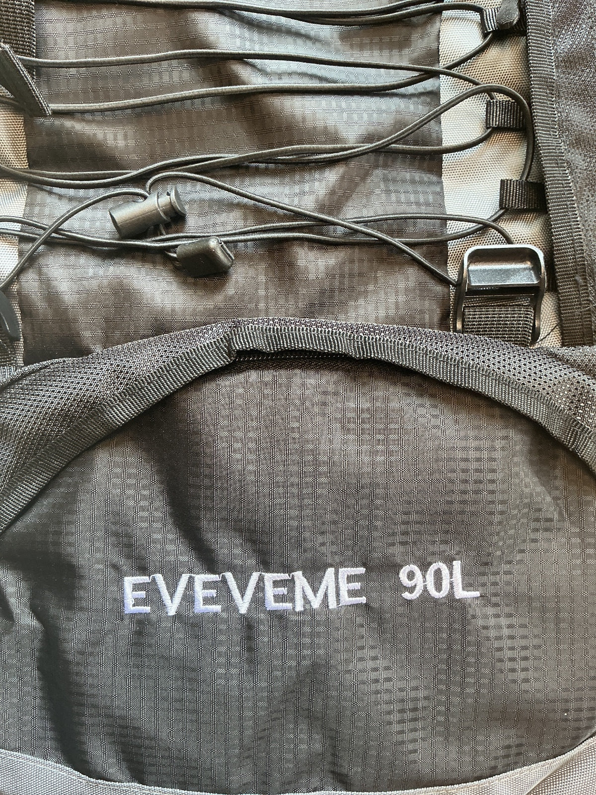 EVEVEME 90L Black Large Capacity Hiking Backpack Outdoor Rucksack