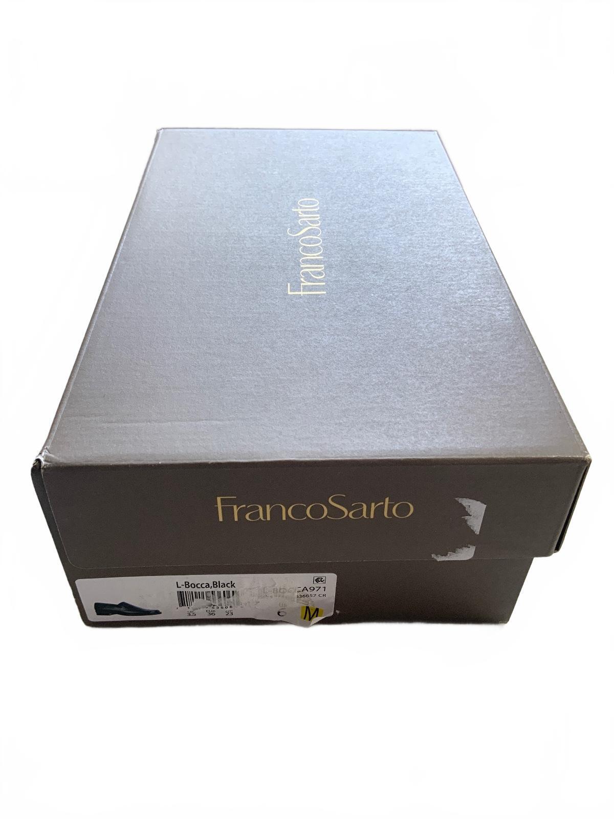 Franco Sarto L-Bocca Black Leather Loafers UK 3.5