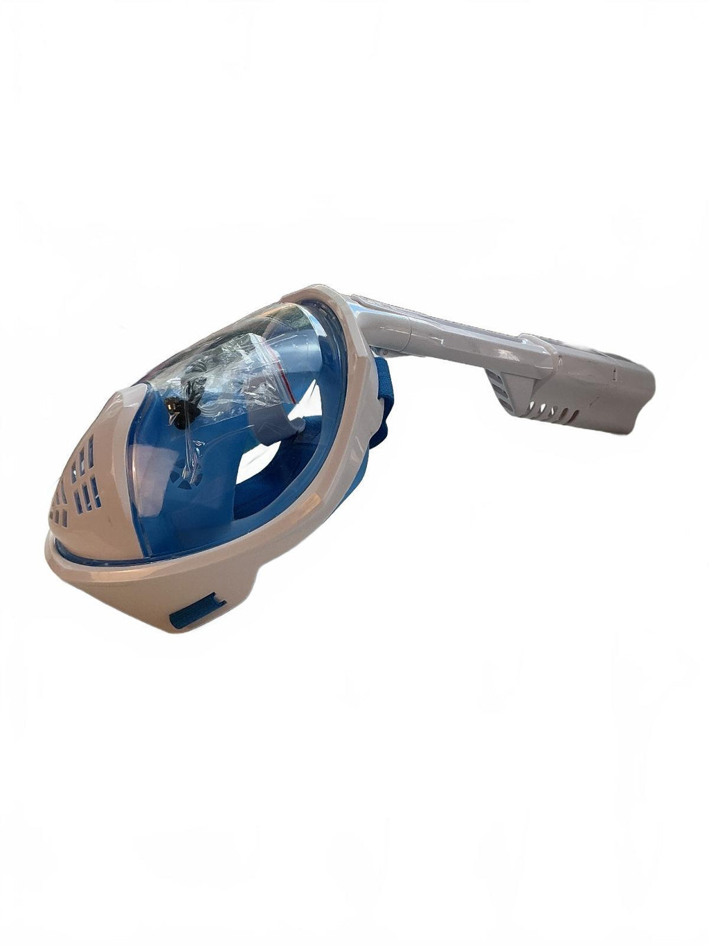 Full Face Snorkel Mask Blue Adjustable Size Adult