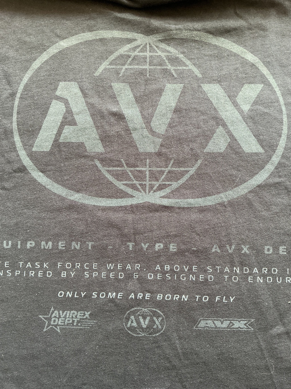 Avirex Dept AVX Black Oversized T-Shirt Size Regular L Casual Streetwear