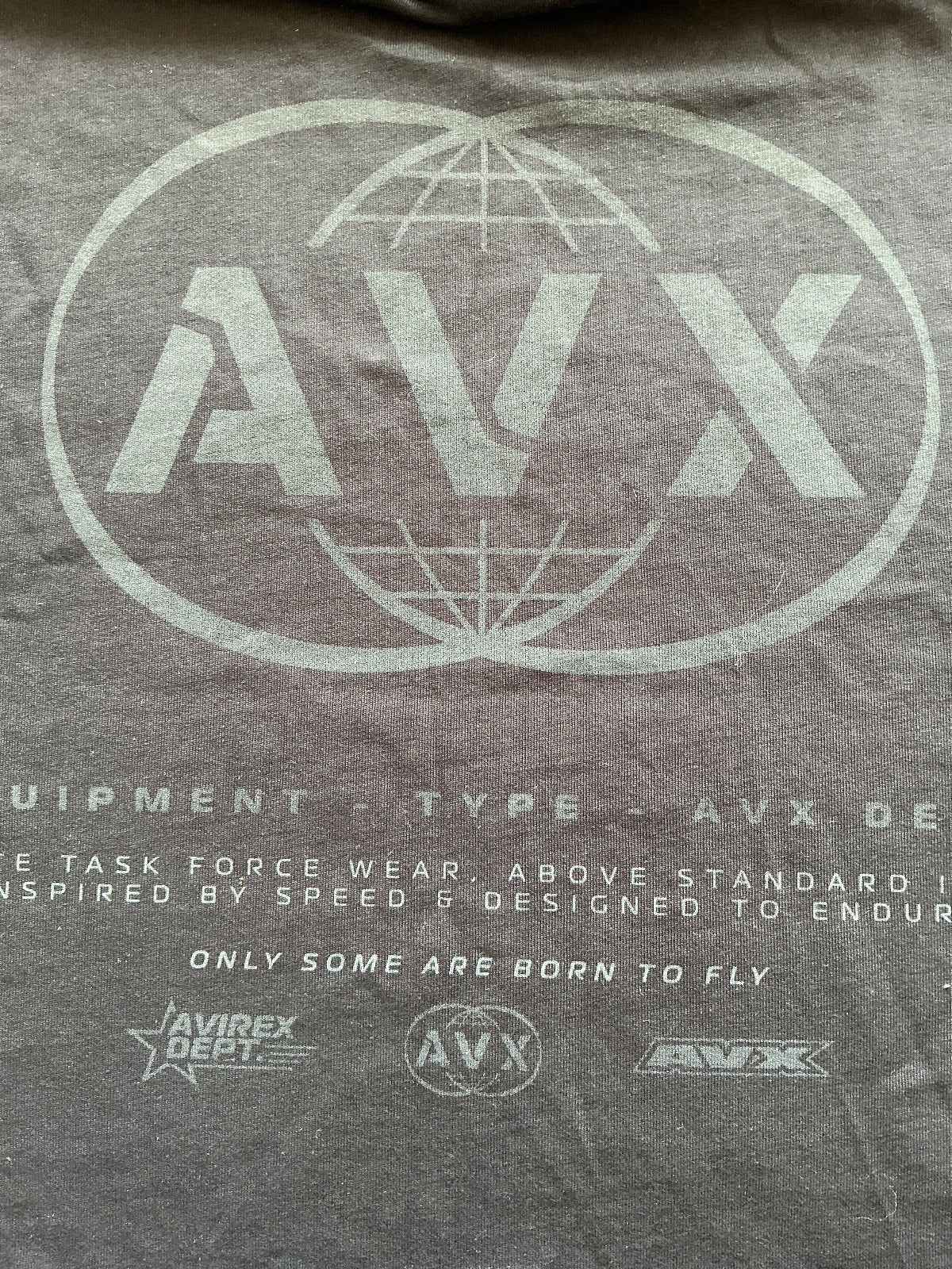 Avirex Dept AVX Black Oversized T-Shirt Size Regular L Casual Streetwear