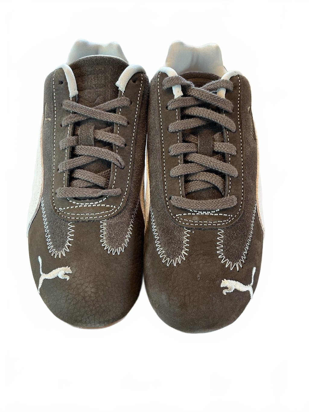 Puma Speedcat Wine Club Womens 3.5 Chocolate-Jasmine Flower Trainers Size 3.5Uk