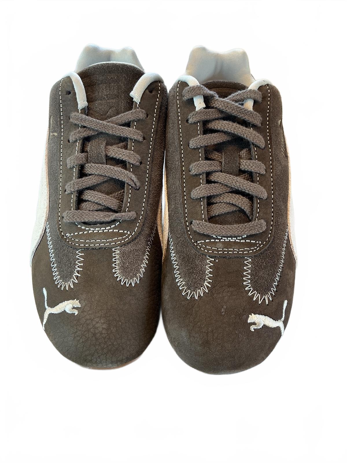 Puma Speedcat Wine Club Womens 3.5 Chocolate-Jasmine Flower Trainers Size 3.5Uk
