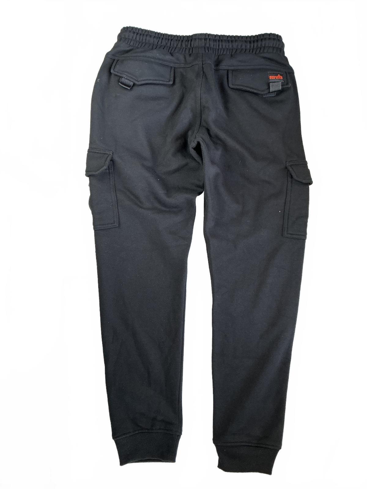 Scruffs Slim Fit Jogger Men's Medium Black Cargo Pockets Comfortable Cotton
