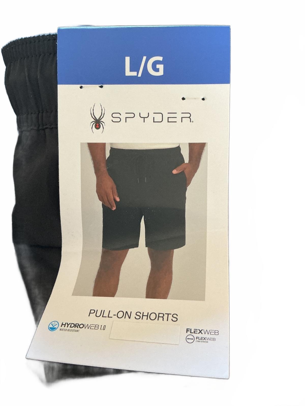 Spyder Men's Black Athletic Shorts Size L Large Lightweight Comfort