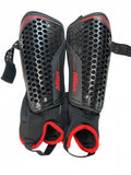 Mitre Aircell Carbon Shin Guards Large Black Red Protective Sports Gear