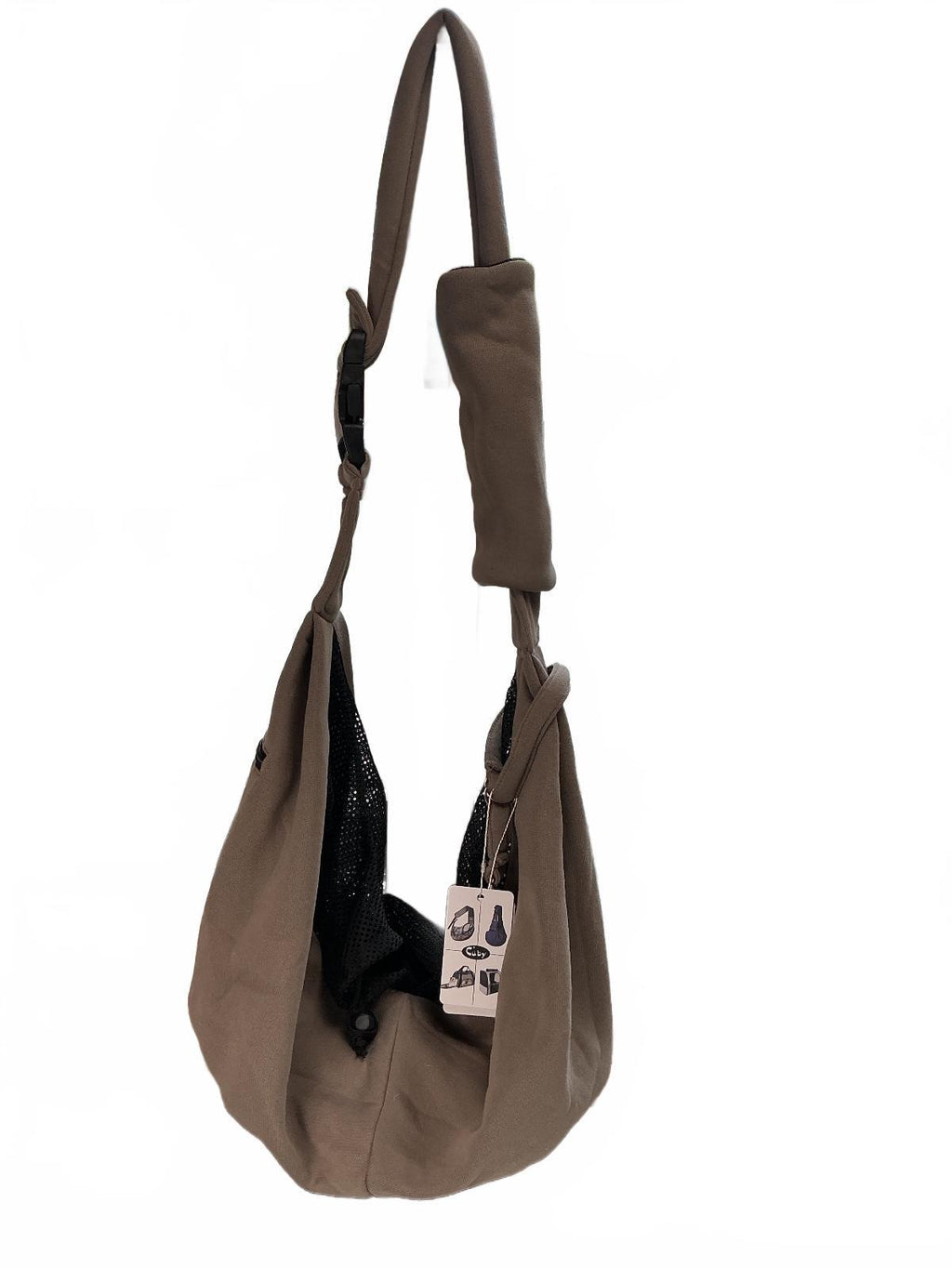 Cuby Dog Carrier Sling Unisex Medium Taupe Adjustable Cotton Comfortable