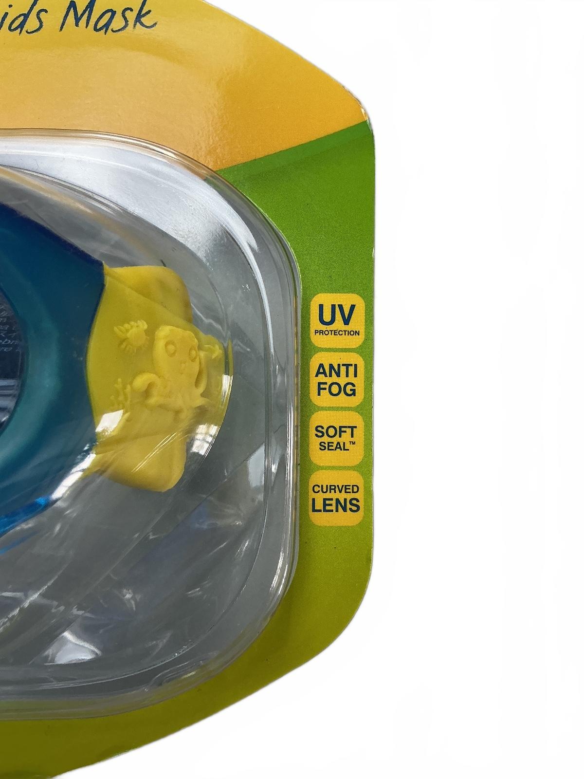 Zoggs Phantom Kids Mask Swimming Goggles Blue Yellow Kids 0-6 Yrs UV Anti-Fog