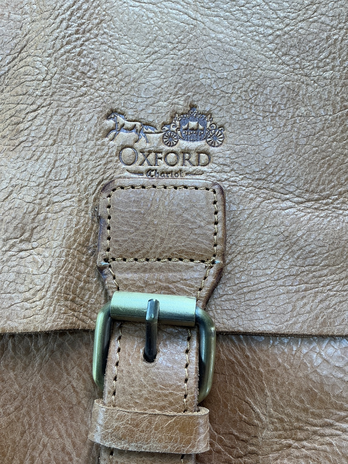 Oxford Chariot Unisex Luxury Bespoke Leather Crossbody Bag Brown