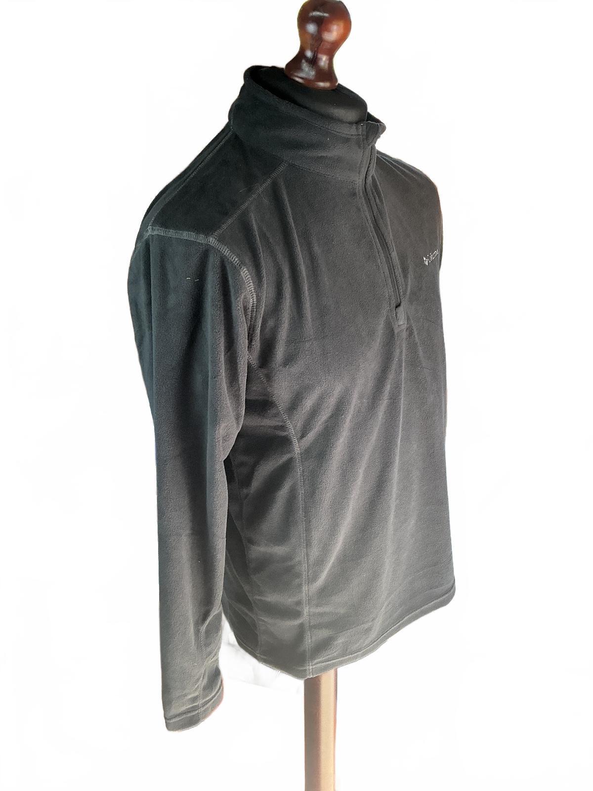Columbia Klamath Range II Men's M Black Half Zip Fleece Active Fit Pullover