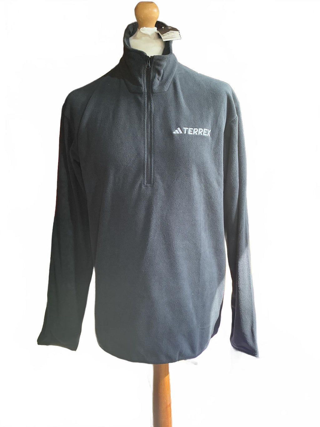 *NEW* adidas Terrex MT ESS HZ FL Black Fleece Top Size L Large