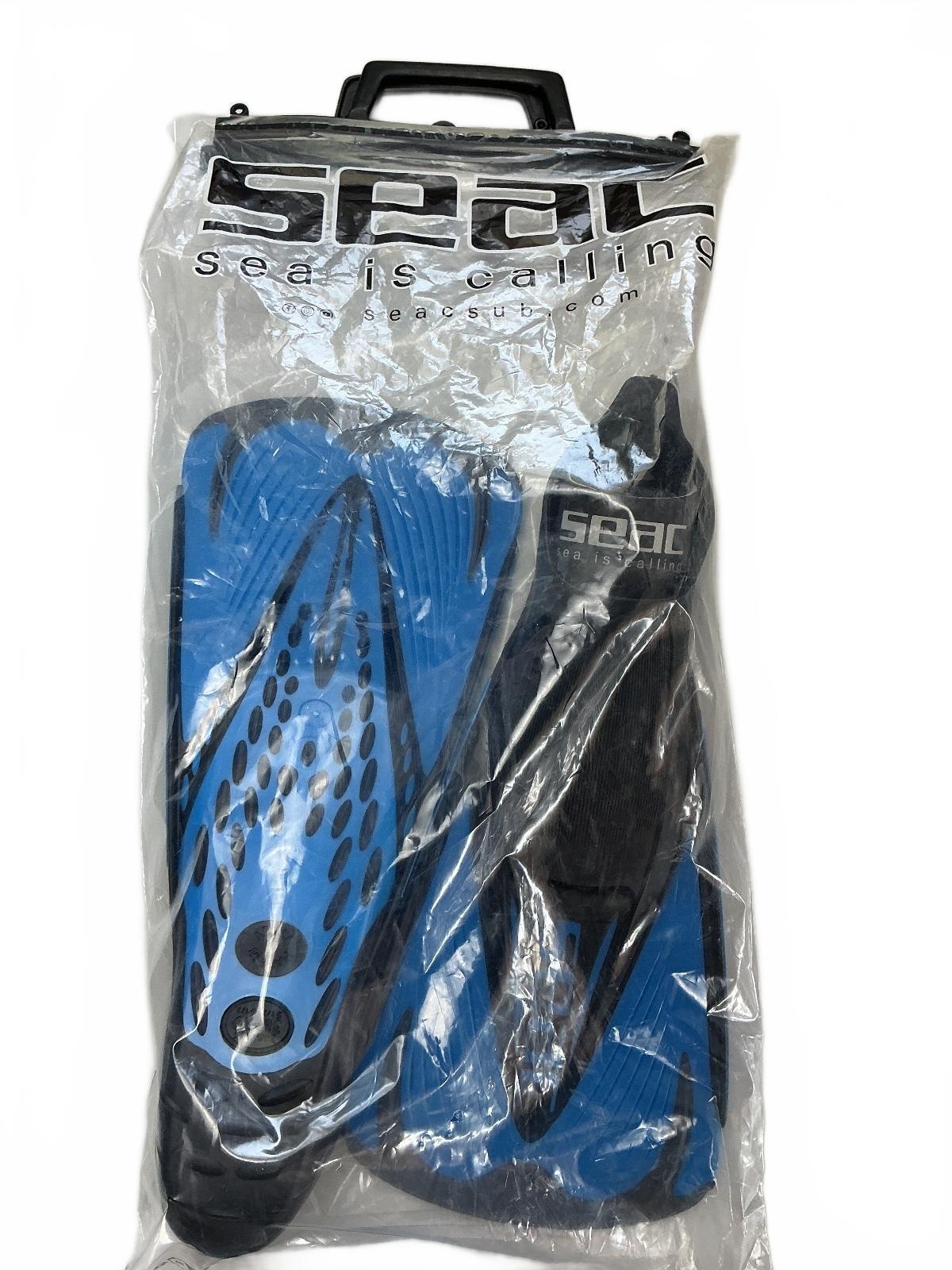 Seac Blue Black Diving Fins Size 38-39 5.5/6.5uk Swim Snorkel Gear