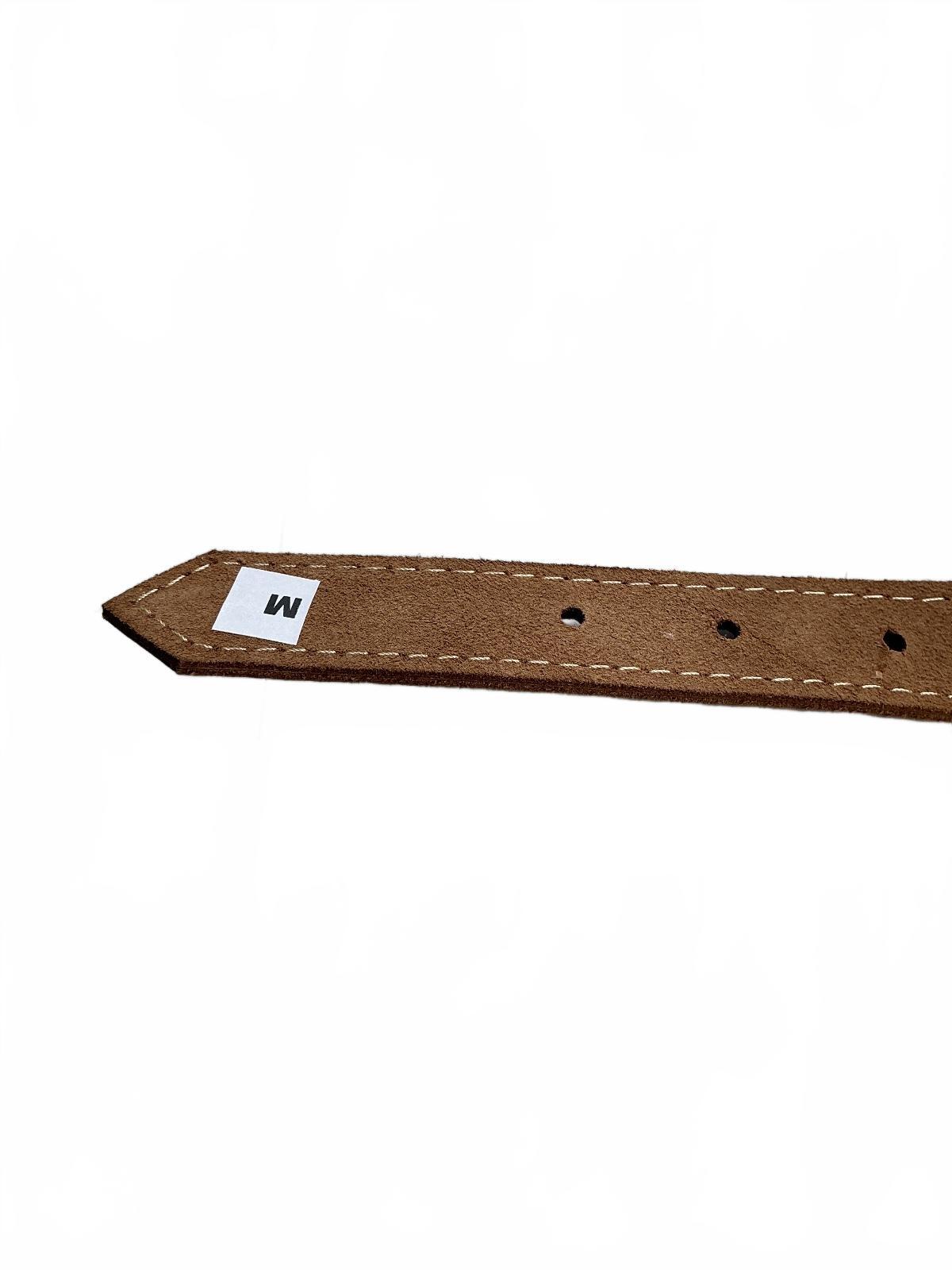 Dorset Hide Genuine Leather Brown Dog Collar Medium Size Comfortable Durable