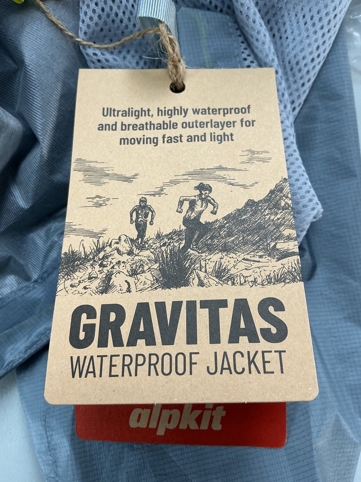 alpkit Gravitas Women's Ultra Lightweight Waterproof Hooded Jacket Size 10 Grey