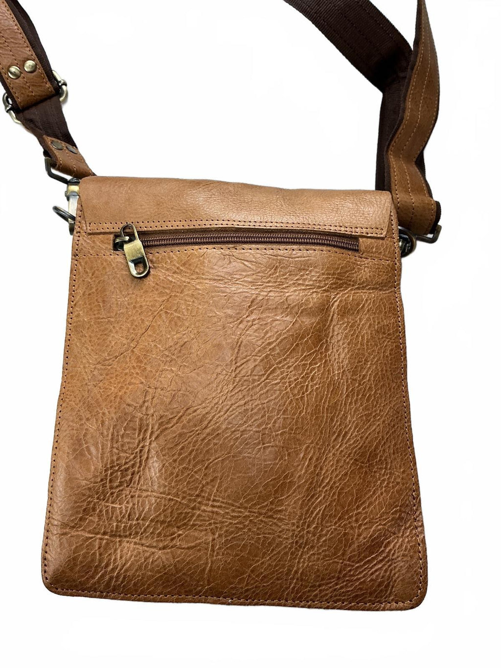 Oxford Chariot Unisex Luxury Bespoke Leather Crossbody Bag Brown