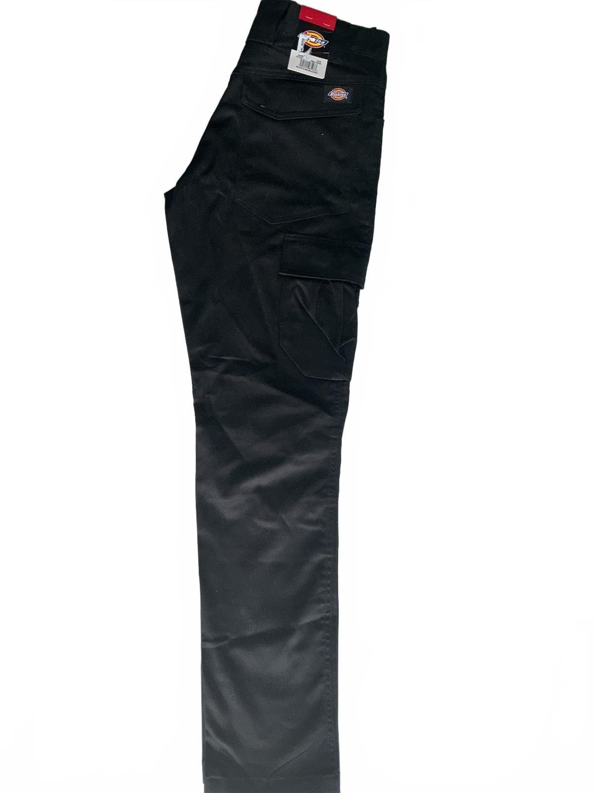 *NEW* Dickies FLEX Black Work Trousers Size 30x32 Durable Comfort Fit