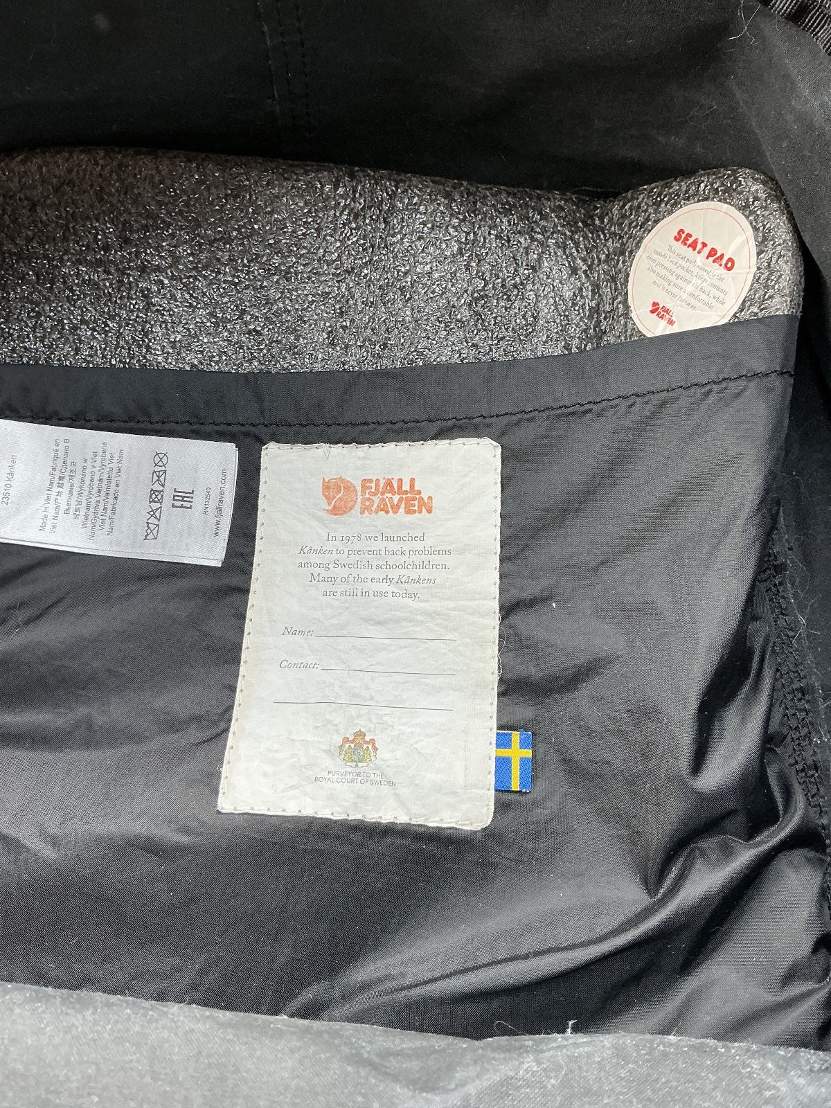 Fjällräven Kånken Unisex Backpack Black New Durable Compact