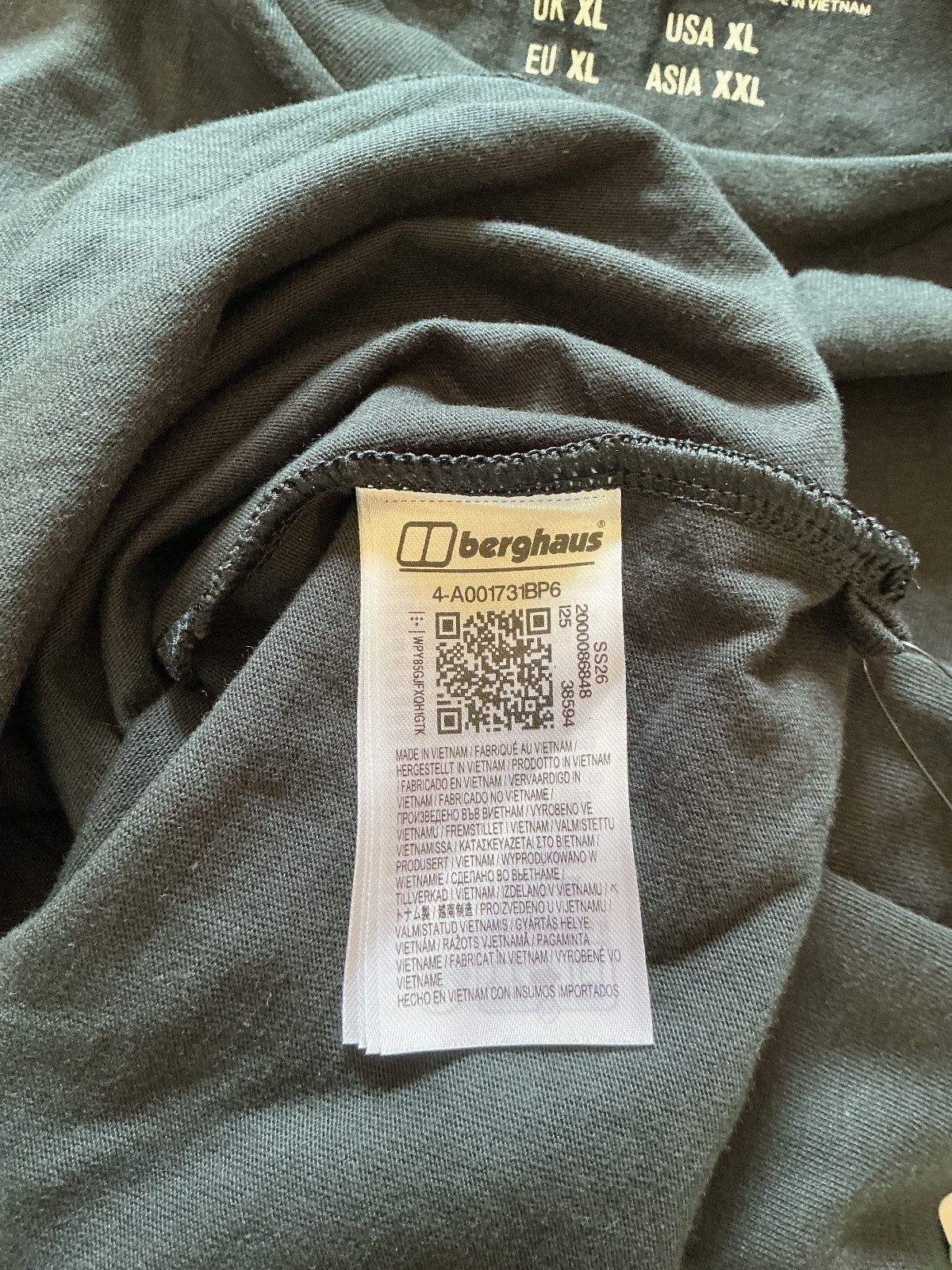 Berghaus MMTN Silhouette SS Tee Black XL Casual Outdoor T-Shirt