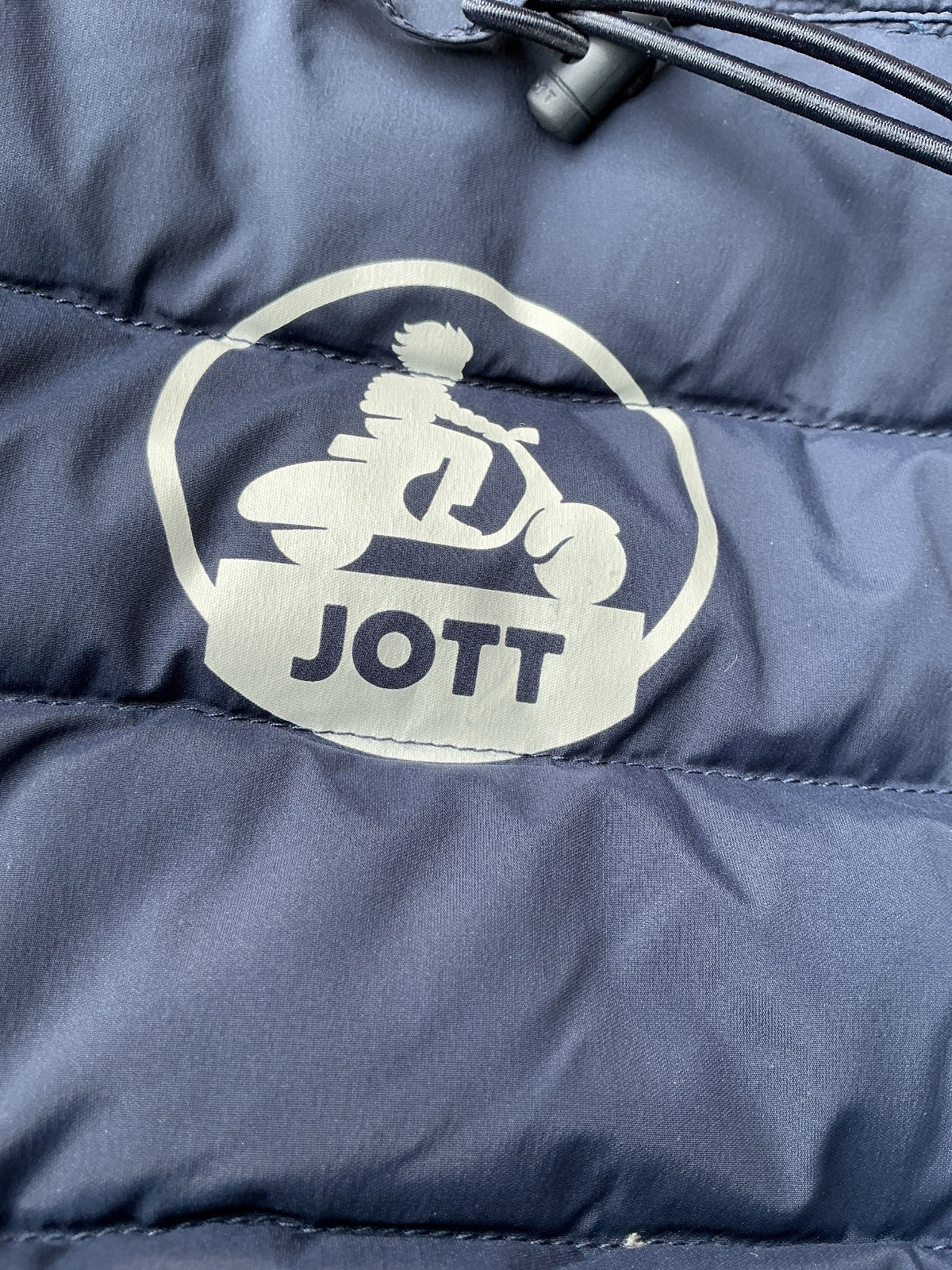 Jott Aragon Down Jacket Men Large Navy Lightweight With Stow Pouch