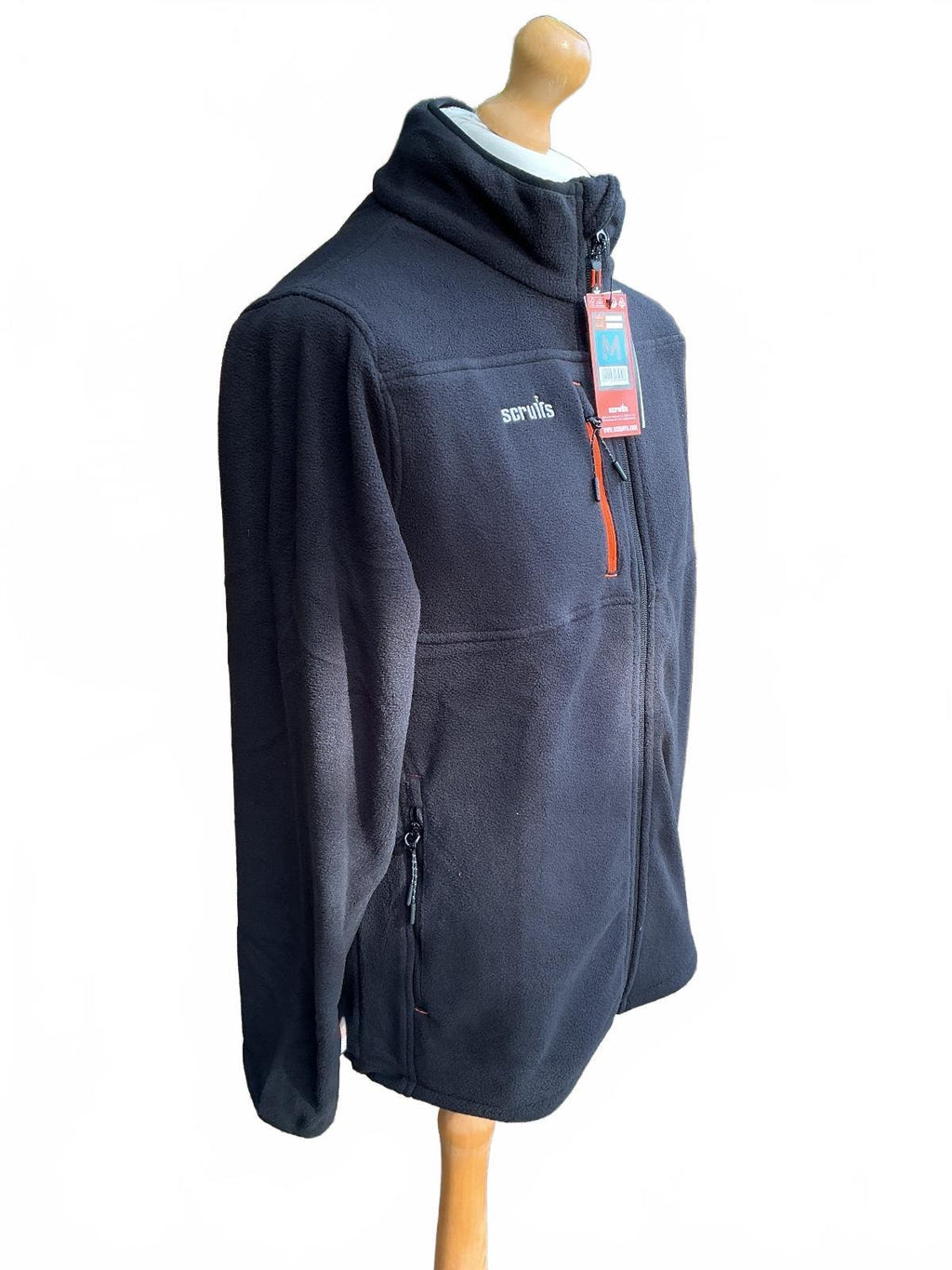 Scruffs Eco Abratect Worker Fleece Men's Medium Black Durable Quick Dry