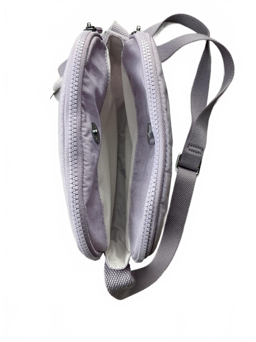 Kipling Keeffe Crossbody Bag Women Small Lilac Dual Zip Pocket Adjustable Strap
