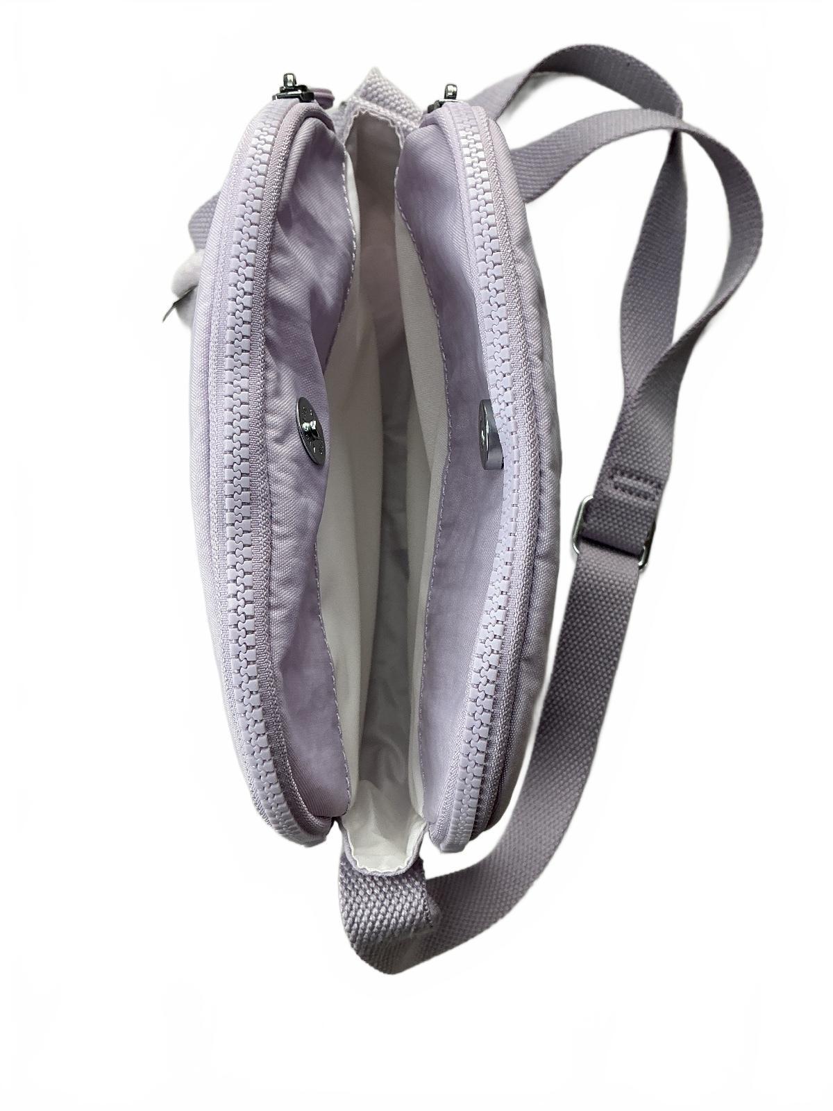 Kipling Keeffe Crossbody Bag Women Small Lilac Dual Zip Pocket Adjustable Strap
