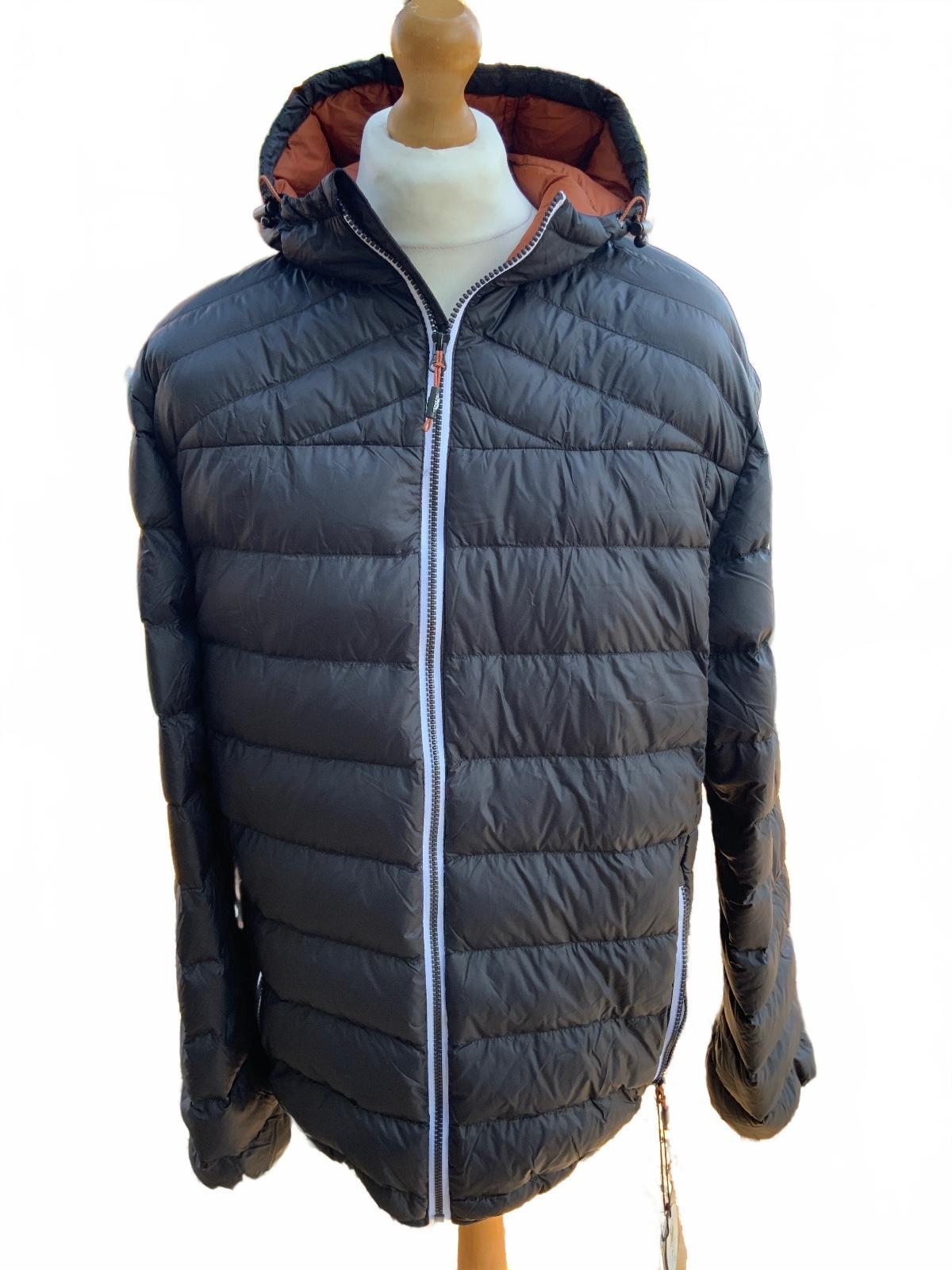 Trespass Whitman II Male Down Jacket Black/Rust XXL Warm Hooded Coat