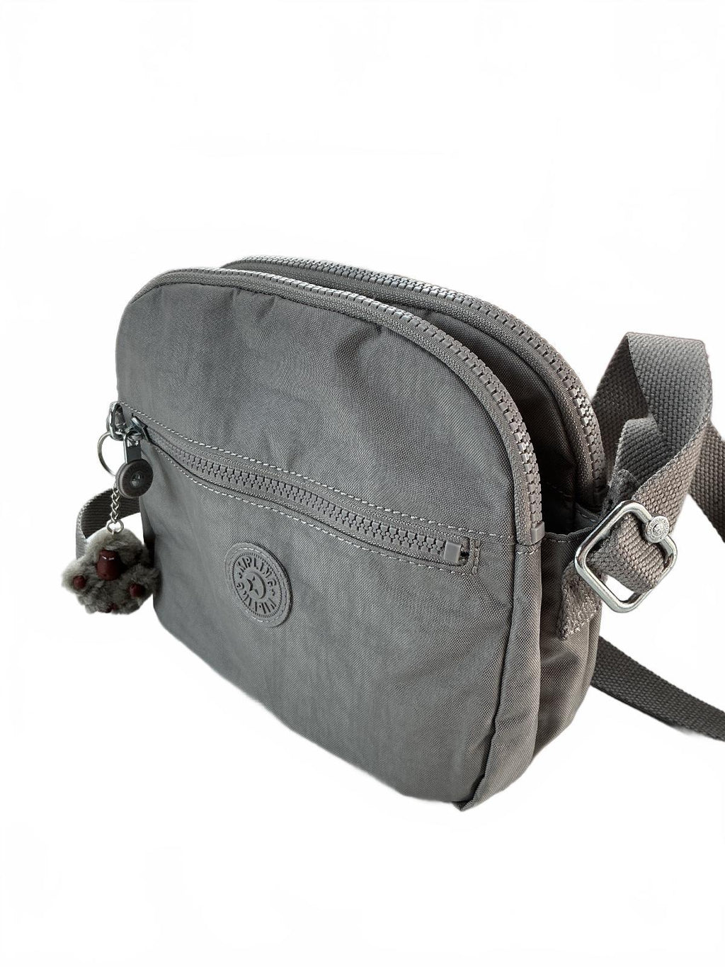 Kipling Keefe Unisex Small Crossbody Bag Cloudy Grey Lightweight Durable