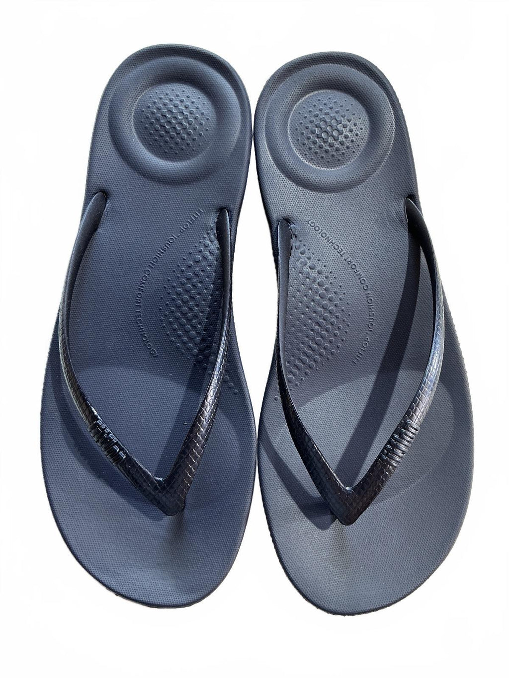 FitFlop IQushion Ergonomic Flip-Flops UK 5 Midnight Navy Comfortable Sandals
