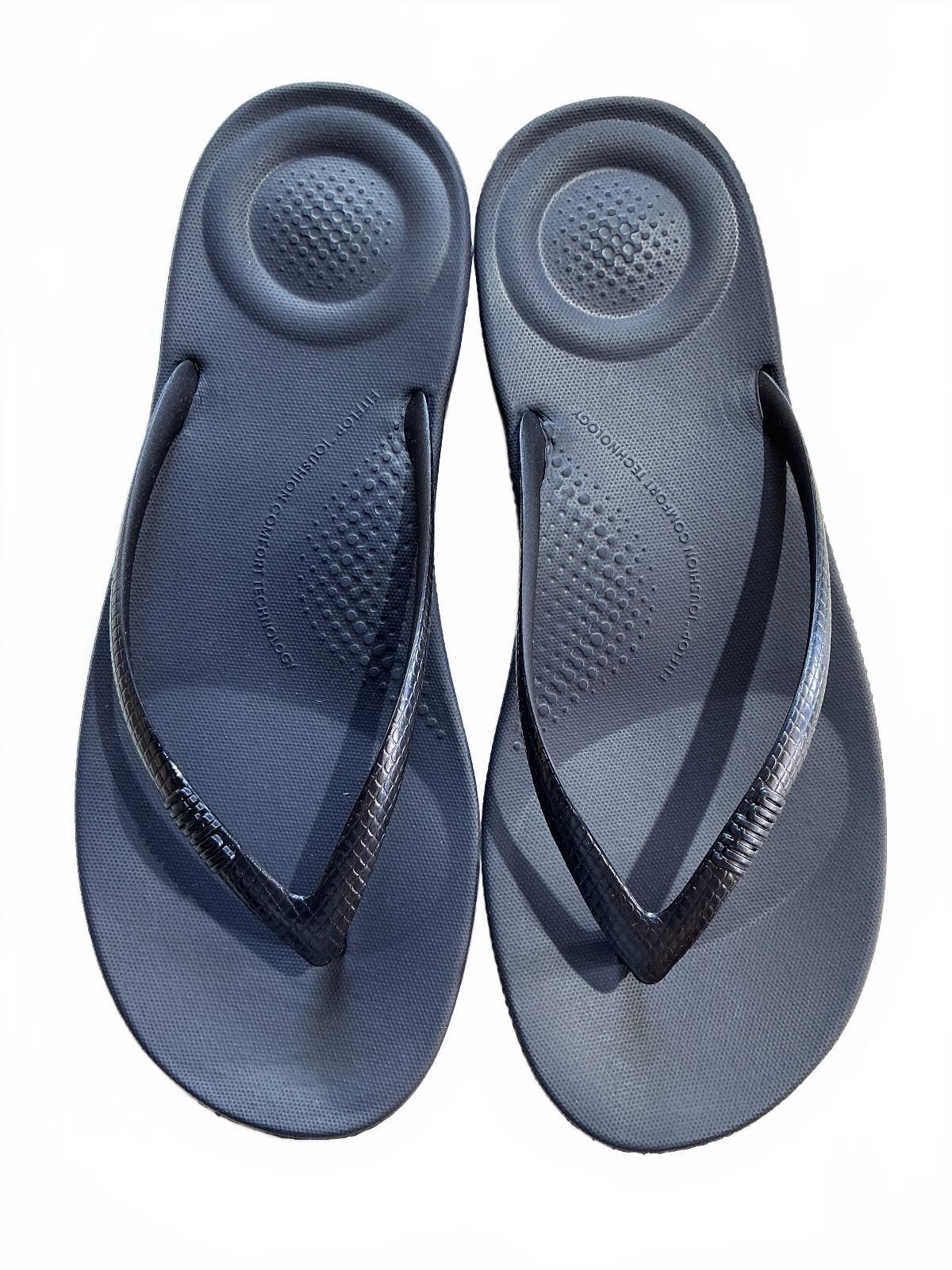 FitFlop IQushion Ergonomic Flip-Flops UK 5 Midnight Navy Comfortable Sandals
