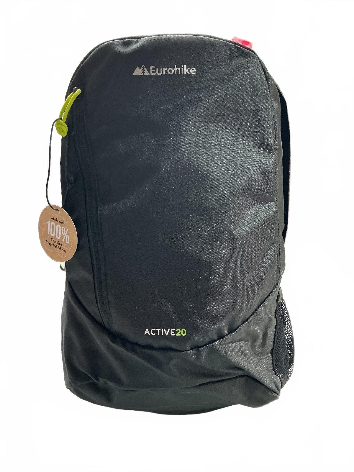 *NEW* Eurohike Active 20 Day Pack 20L Black Lightweight Backpack
